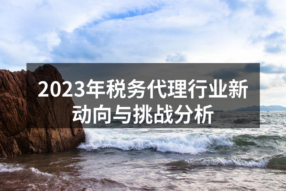 2023年税务代理行业新动向与挑战分析